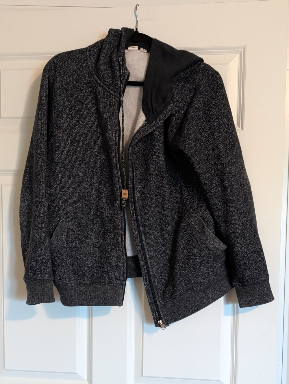 Men's Gray Heather Zip-Up Hoodie Sweater